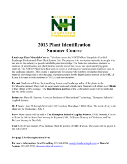 Landscape Plant Materials Course