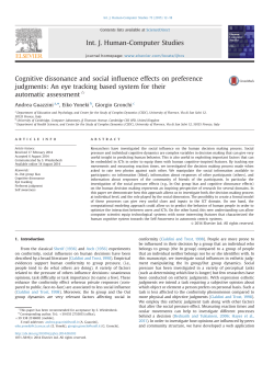 Cognitive dissonance and social influence effects on preference