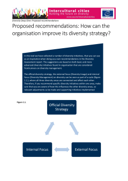 Proposed recommendations: How can the organisation