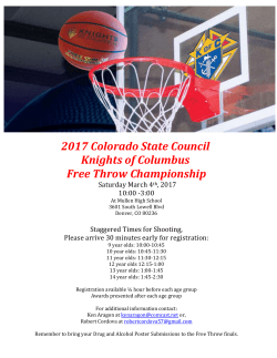 2017 Colorado State Council Knights of Columbus Free Throw