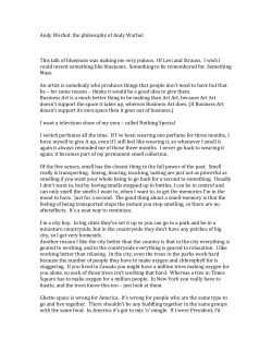 The Philosophy of Andy Warh..