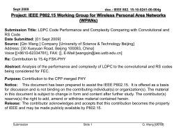 LDPC Code Performance Comparing with