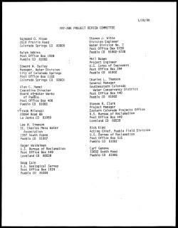 3/30/90 FRY-ARK PROJECT REVIEW COMMITTEE Raymond D