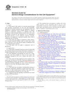 General Design Considerations for Hot Cell Equipment1
