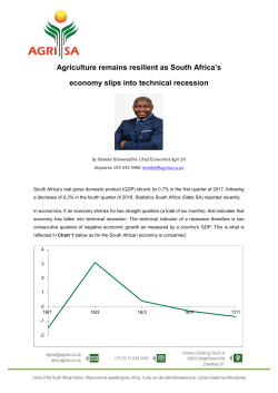 Agriculture remains resilient as South Africa`s economy