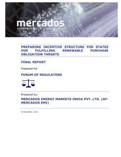 PREPARING INCENTIVE STRUCTURE FOR STATES FOR FULFILLING RENEWABLE