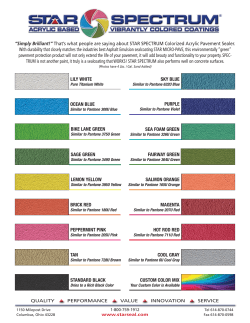 STAR SPECTRUM Color Sample Card
