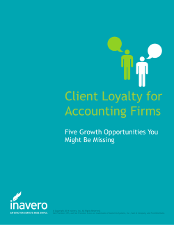 Client Loyalty for Accounting Firms