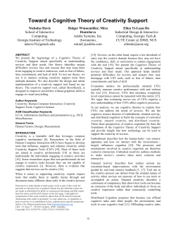 Toward a cognitive theory of creativity support