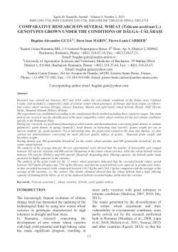 COMPARATIVE RESEARCH ON SEVERAL WHEAT (Triticum