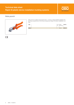 Technical data sheet Rapid 45 plastic device - OBO