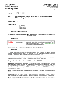 ETSI/OCG34(08)10 - Proposed revised working procedures for