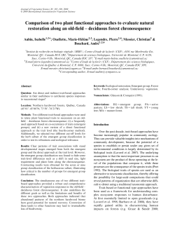Comparison of two plant functional approaches to evaluate natural