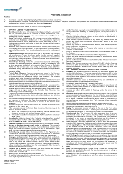Commercial Products Agreement
