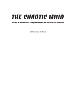 The Chaotic Mind: A study of children with thought disorders and