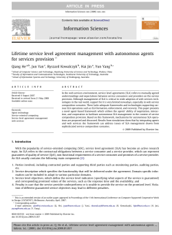 Lifetime service level agreement management with autonomous