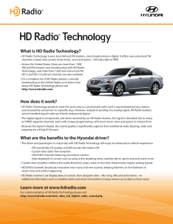 HD Radio&trade; Technology - Hyundai Product Information