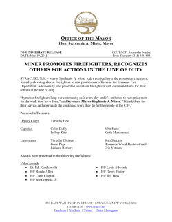 miner promotes firefighters, recognizes others for actions in the line