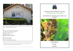 Methods of controlling taro leaf blight Toktok