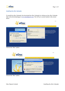 Installing the eDoc Uploader.ervice Agreement