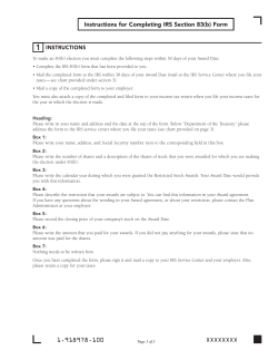 Instructions for Completing IRS Section 83(b) Form