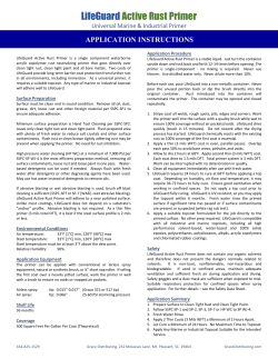 Application Instructions - LifeGuard Active Rust Primer