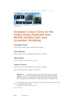 Terrestrial Carbon Sinks for the United States Predicted from MODIS