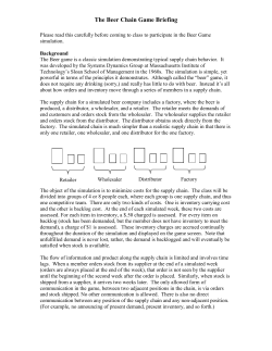 The Beer Chain Game Briefing