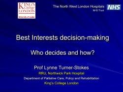 Evidence, Outcomes and Assessment tools