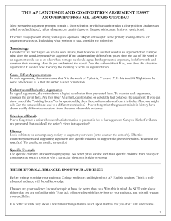 the ap language and composition argument essay