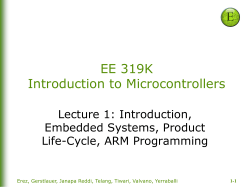Chapter 1: Introduction, Embedded Systems