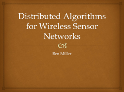 Distributed Algorithms for Mobile Sensor Networks
