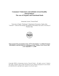 Consumers` Behaviours And Attitudes Toward