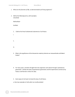 2.1 Cell Theory - biology4friends