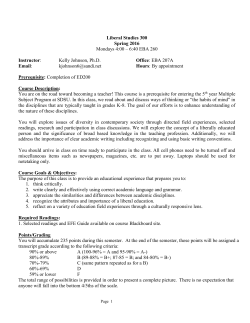 TE 930: SEMESTER ONE (Accelerated Block)
