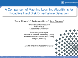 A Comparison of Machine Learning Algorithms for Proactive Hard
