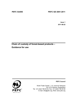 Chain of custody of forest-based products &ndash; Guidance for use