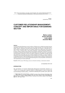 customer relationship management: concept and importance for