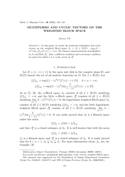 MULTIPLIERS AND CYCLIC VECTORS ON THE WEIGHTED