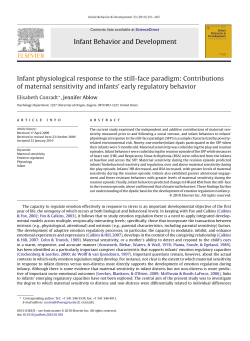 Infant physiological response to the still-face paradigm