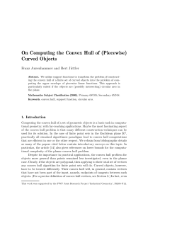 On Computing the Convex Hull of (Piecewise) Curved Objects
