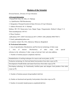Biodata of the Scientist Division/Section:_Division of Crop Utilization