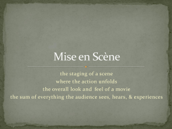 Mise en Sc&egrave;ne