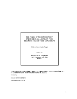 the perils of peer punishment. evidence from a common pool