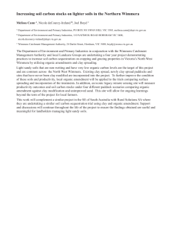 Increasing soil carbon stocks on lighter soils in the Northern Wimmera