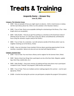 Jeopardy Game &ndash; Answer Key - Cedar Rapids Public Library