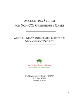 accounting system - World Agroforestry Centre
