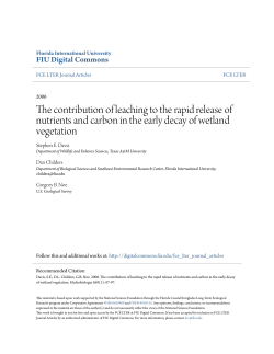 The contribution of leaching to the rapid release of nutrients and