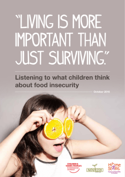 Listening to what children think about food