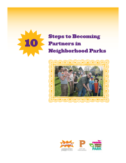 Steps to Becoming Partners in Neighborhood Parks